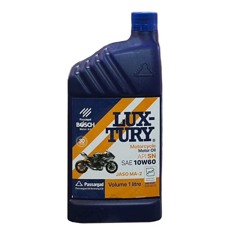 روغن موتور سيكلت بوش مدل لاکچری 10W60 SN حجم 1 لیتر